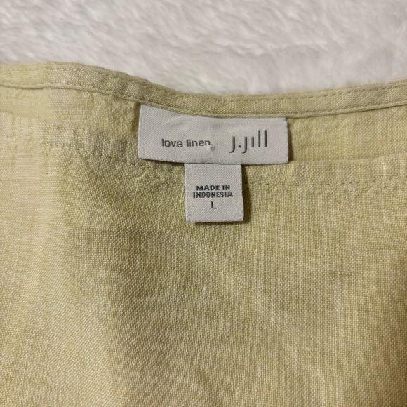 J. Jill 100% Linen Shift Dress with Pockets, Light Green size L - Picture 3 of 12